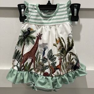 Little Millie Safari Skirted Bubble Romper 6 months